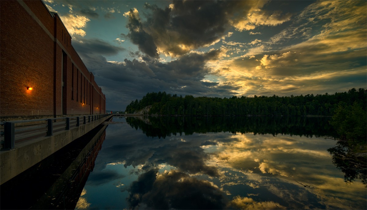 Bridge over calm water