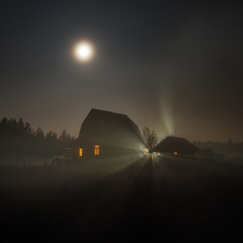 Abends auf einem Bauernhof