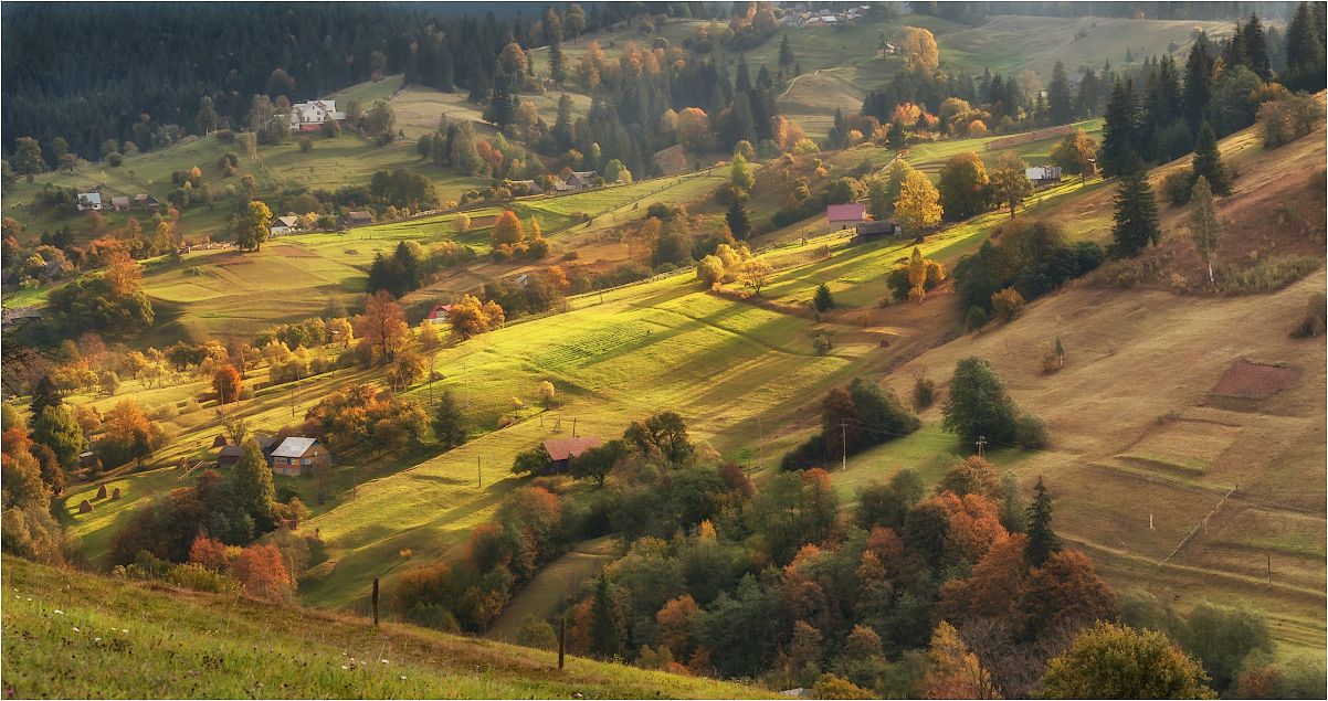 Samt Hängen der Karpaten