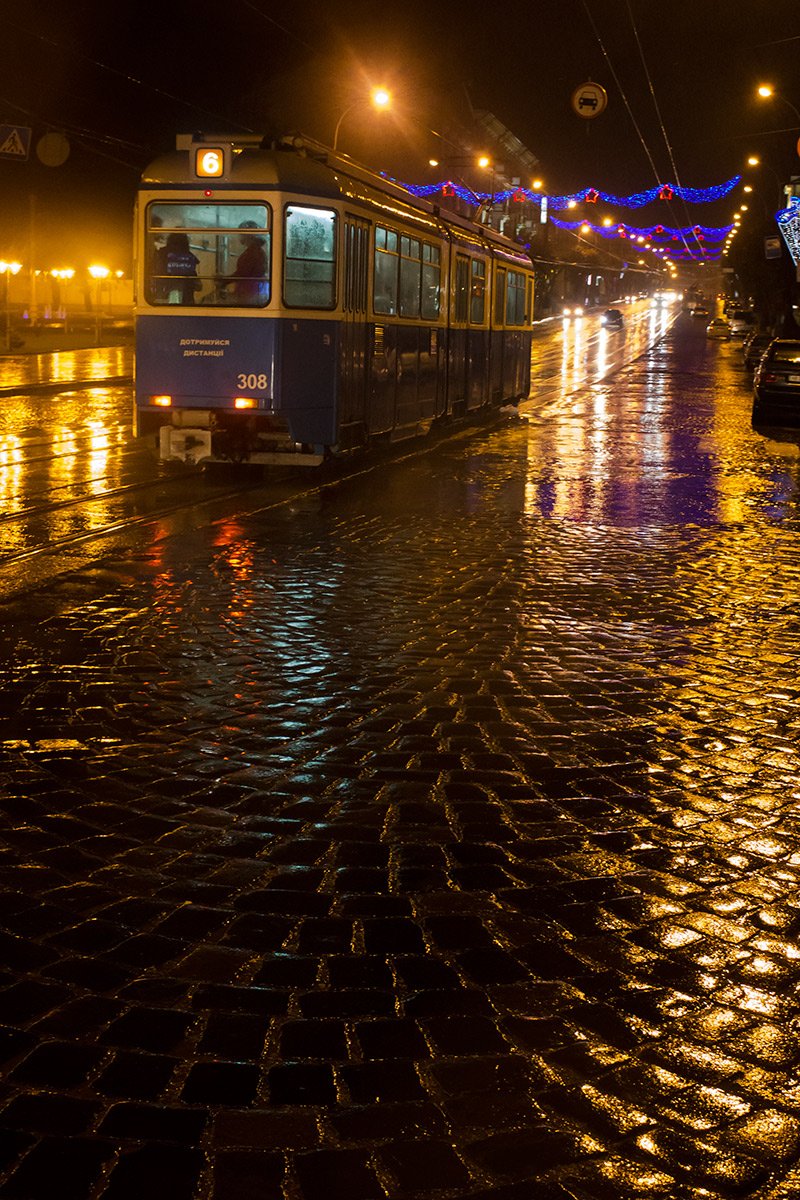 Malen nassen Asphalt.