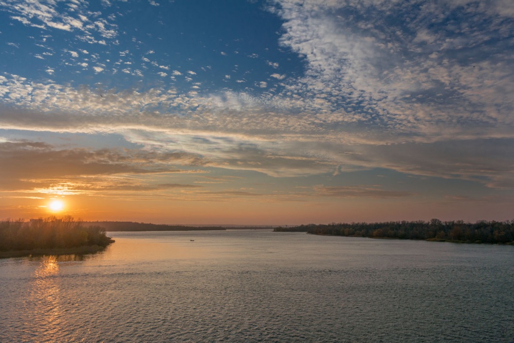 Colors of autumn sunset