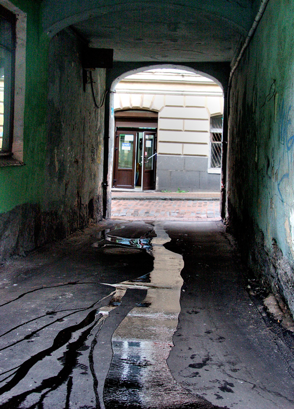 Ein Blick in die Einfahrt und ...