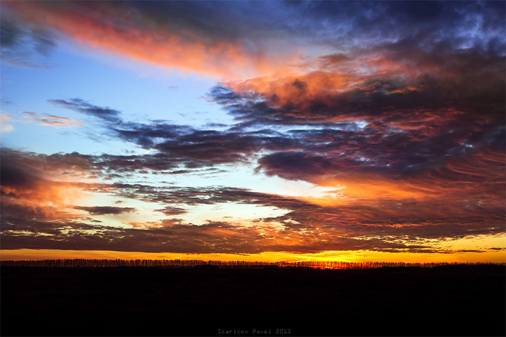 Sonnenuntergang auf der M4