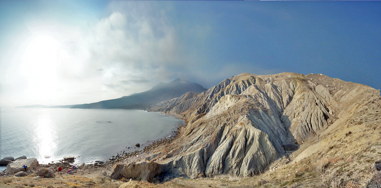 Badlands auf dem Weg zum Fox Bucht