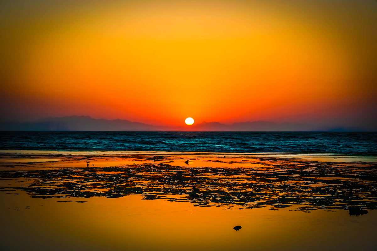 Klettern die ägyptische Sonne