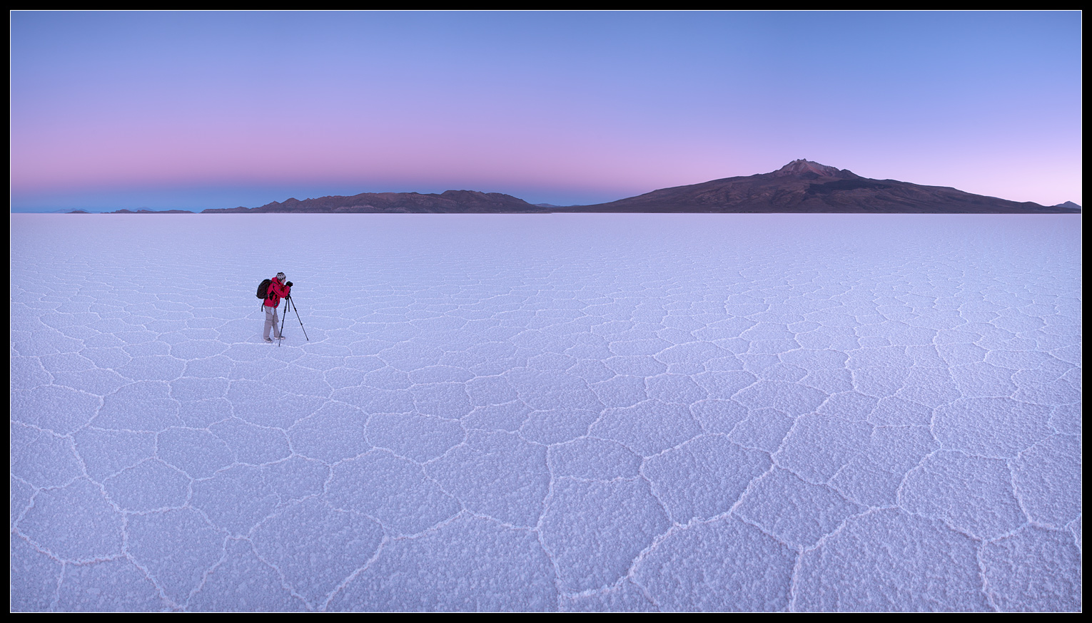 Sonnenaufgang am Uyuni (Bolivien)