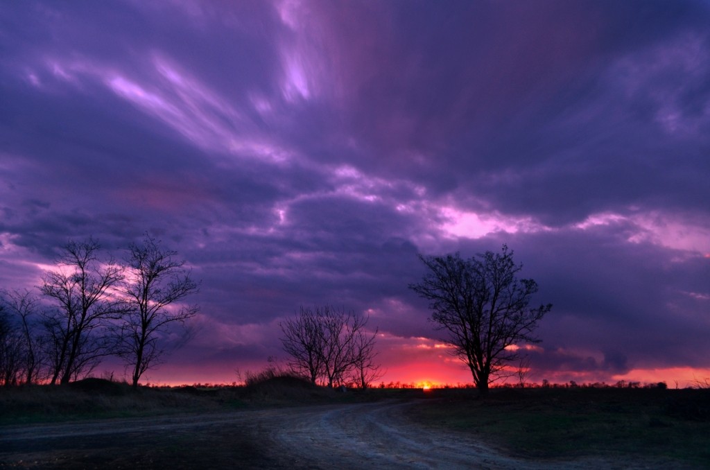 Januar Sonnenuntergang