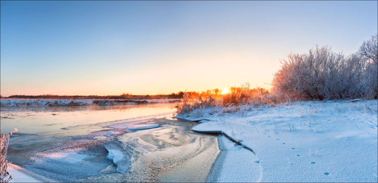 Epiphany-Morgen frostigen Morgen