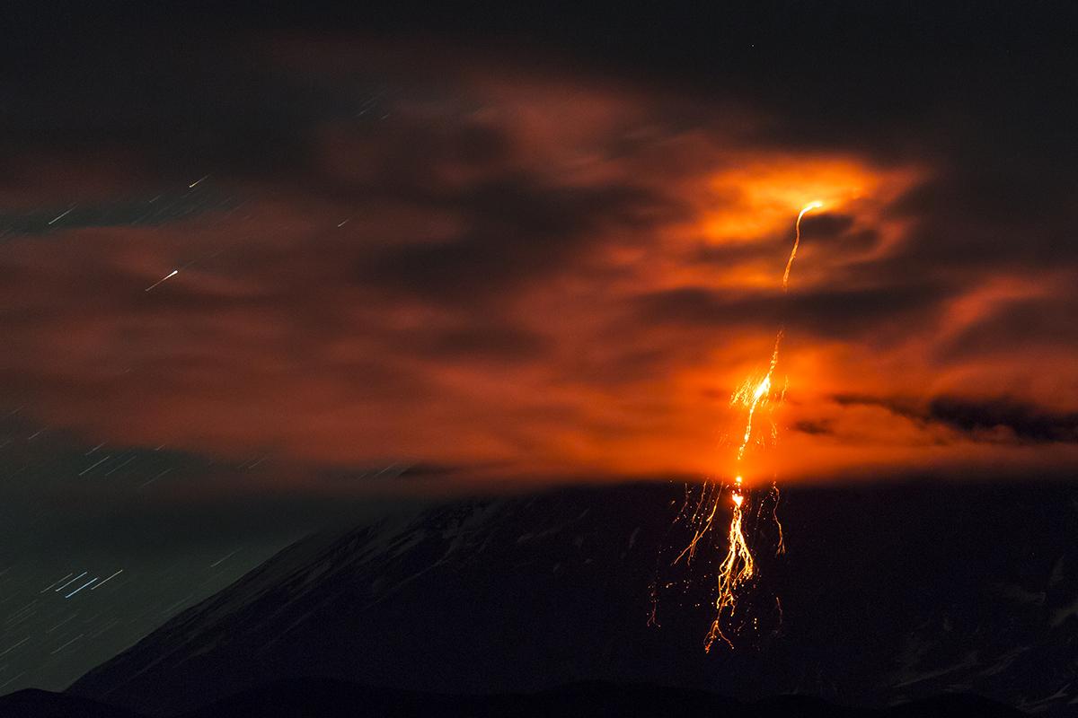 Feuer durch die Wolken