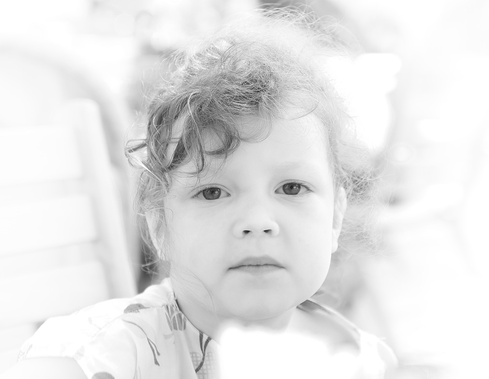 Sommer-Porträt der Tochter