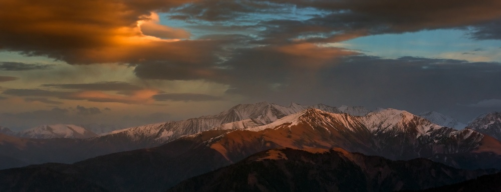 Herbst-Sonnenuntergang