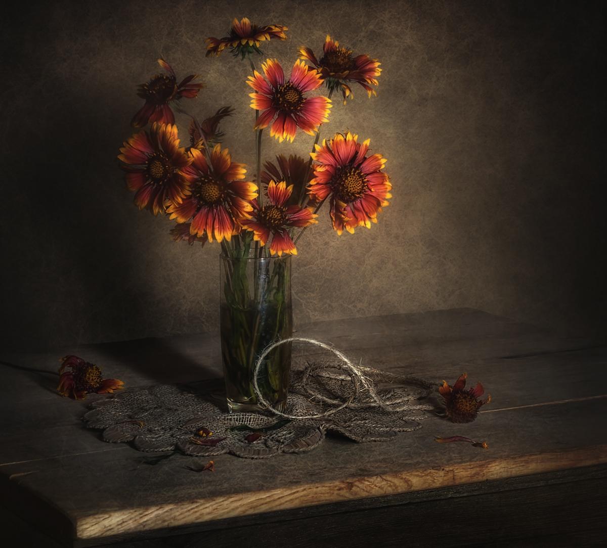 Stück der Sonne auf dem Tisch ...