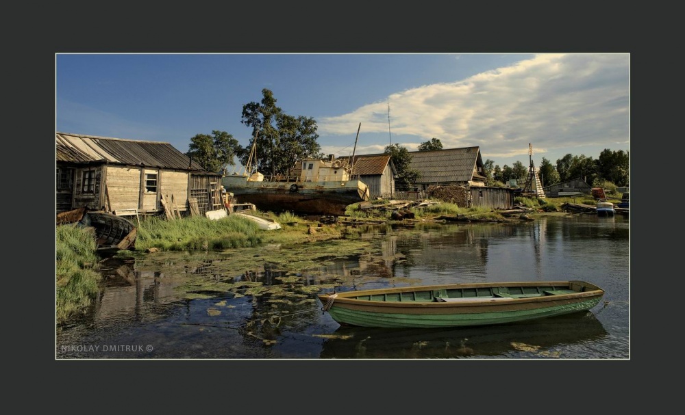 Mittag. Solowki Insel