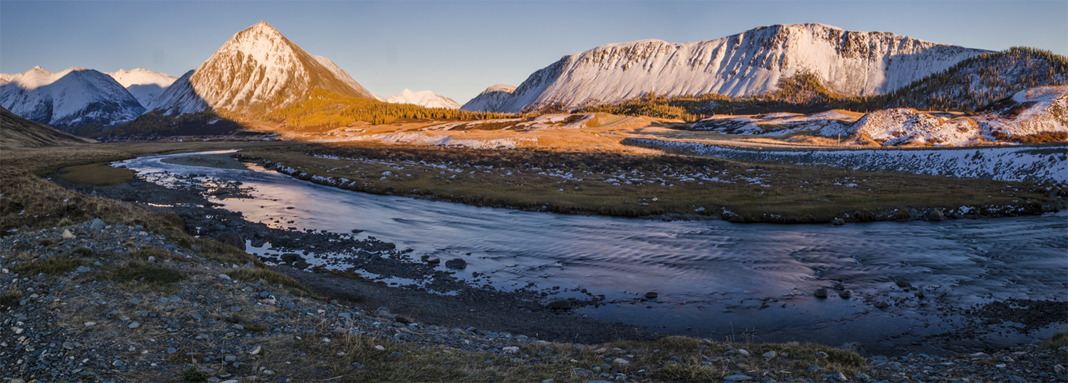 Sonnenuntergang auf dem Pass.