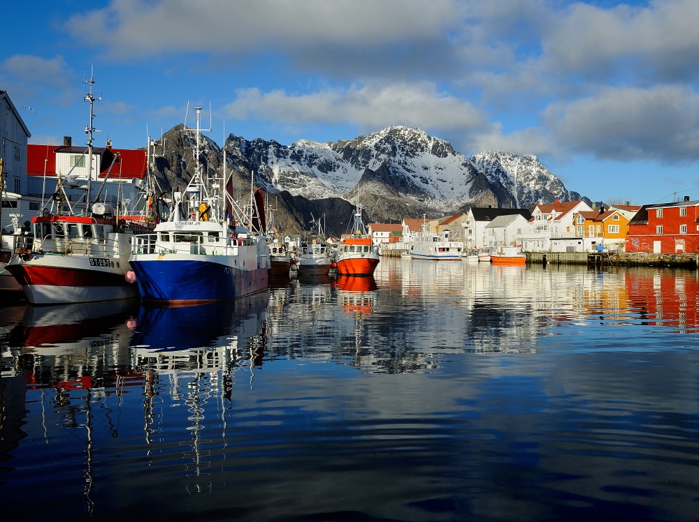 Abend im Fischerdorf.