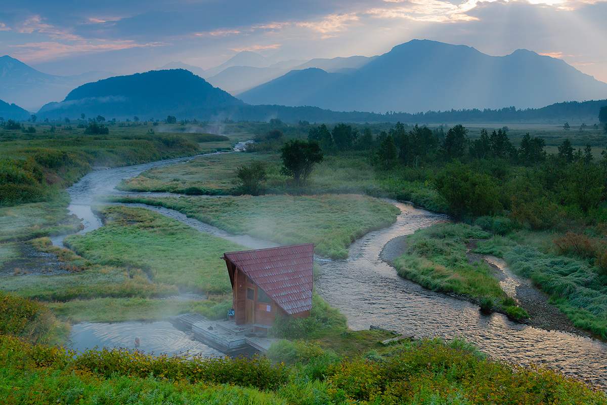 Morgen heißen Fluss