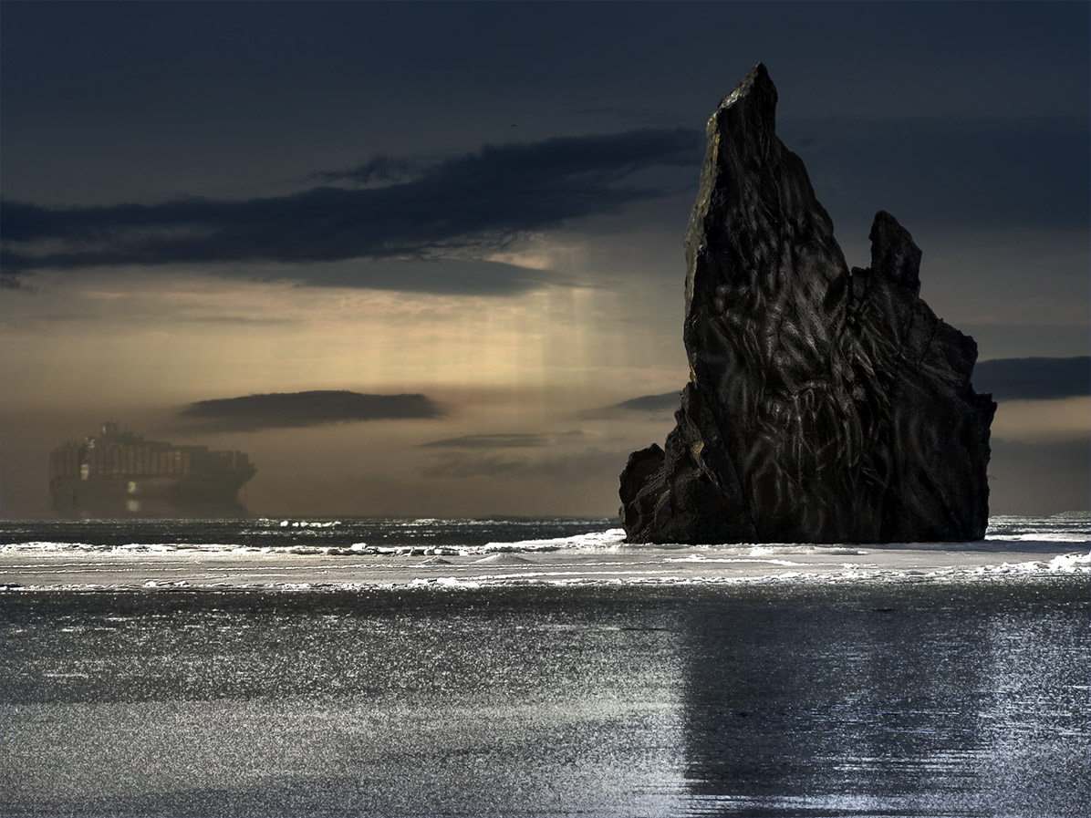 Wir sind in der Dunkelheit warten