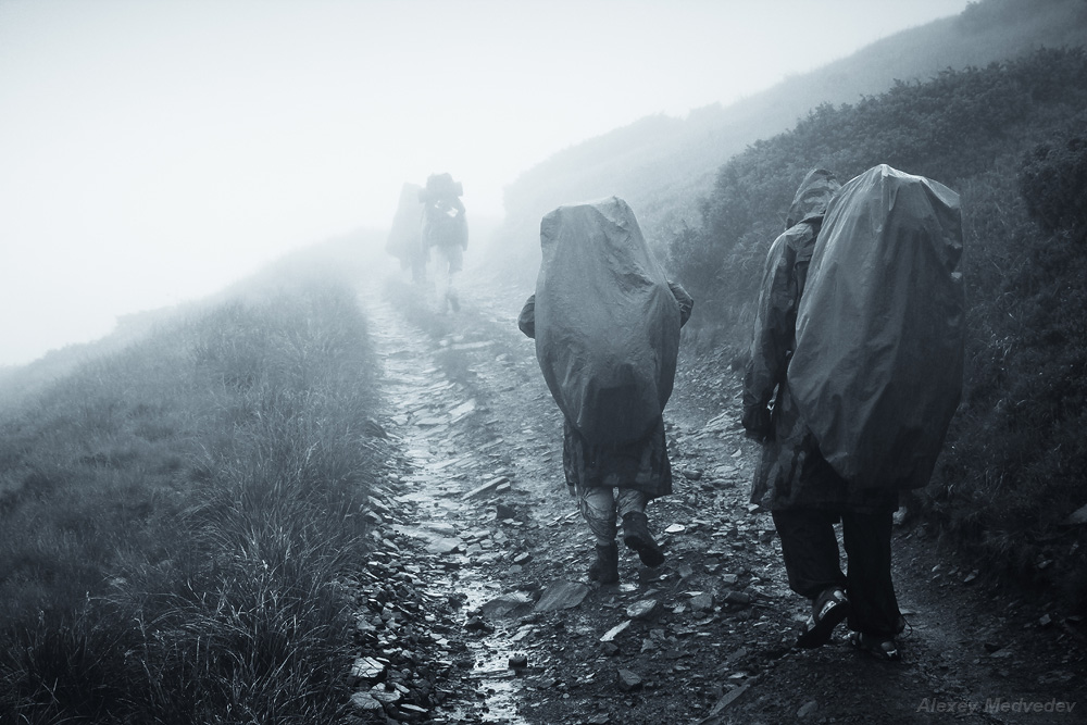 Karpaten treffen regen