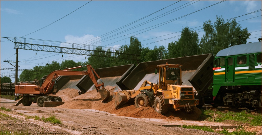Reparatur von Eisenbahn putuy.
