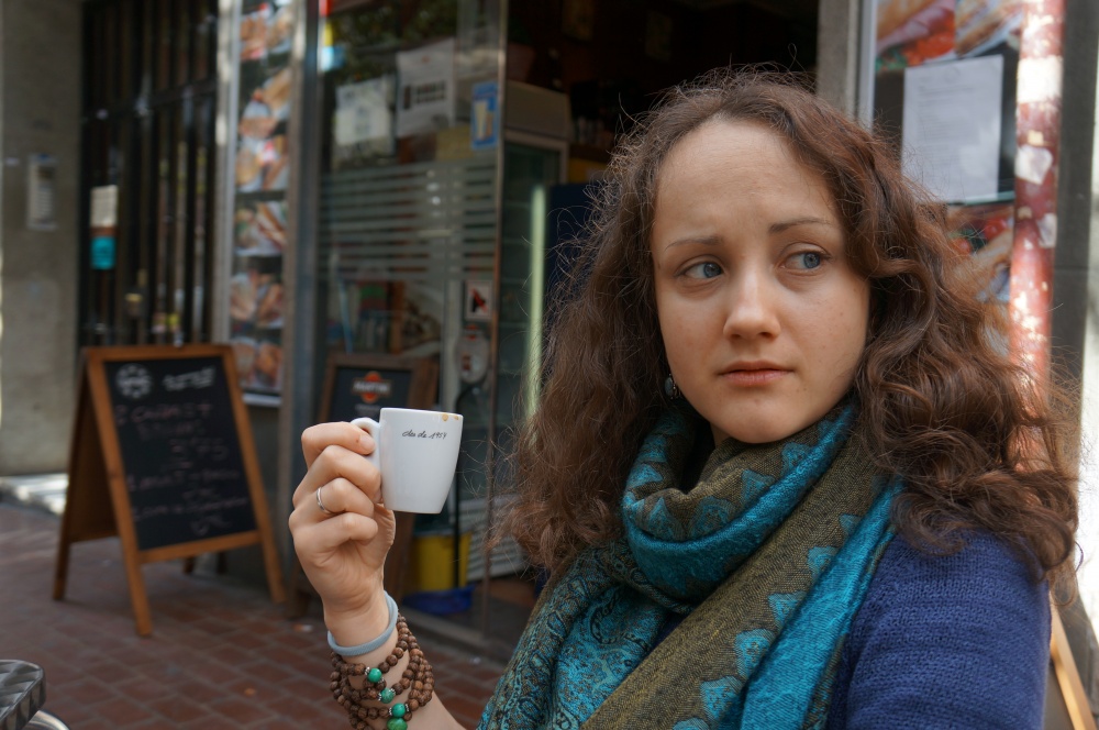 Polina, Kaffee, Barcelona