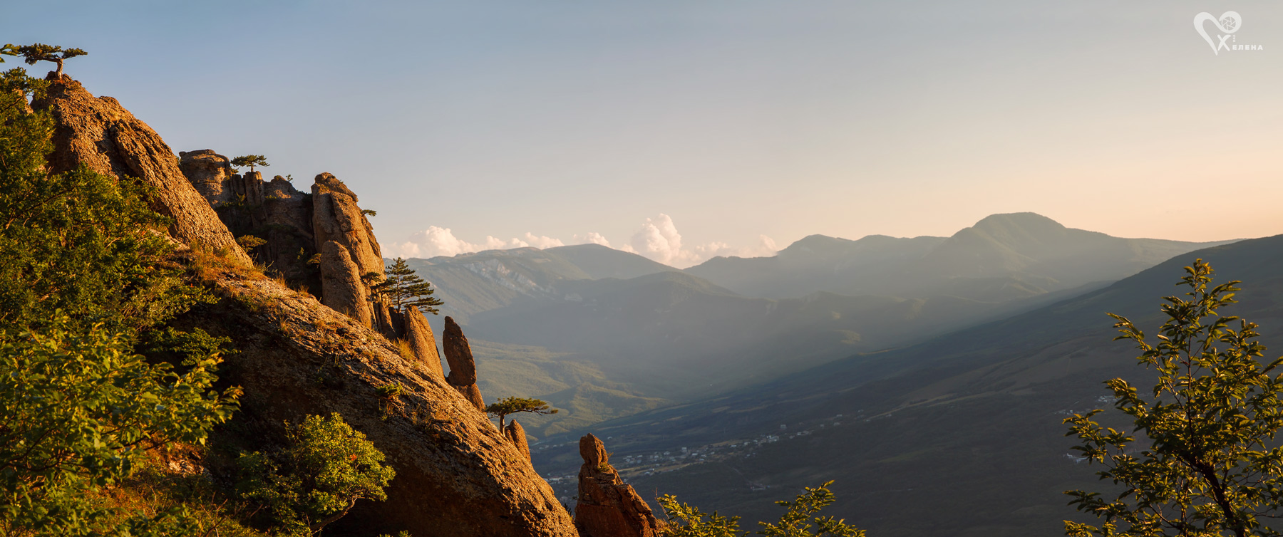 Sanfte Sonnenuntergang auf Demerji