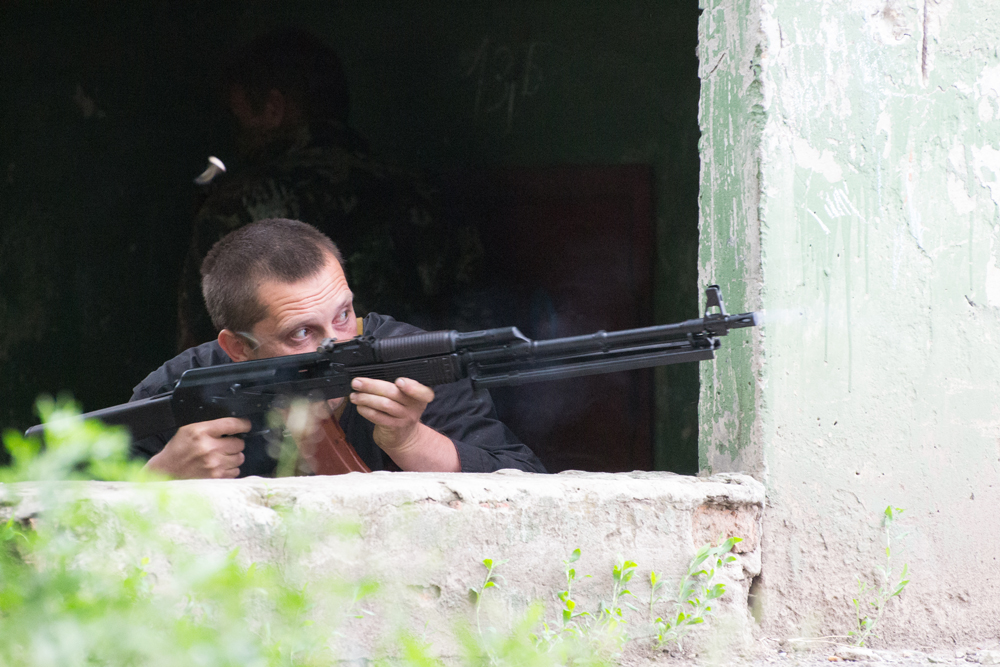 Lugansk.Voyna Menschen Donbass ukrainischen Armee.