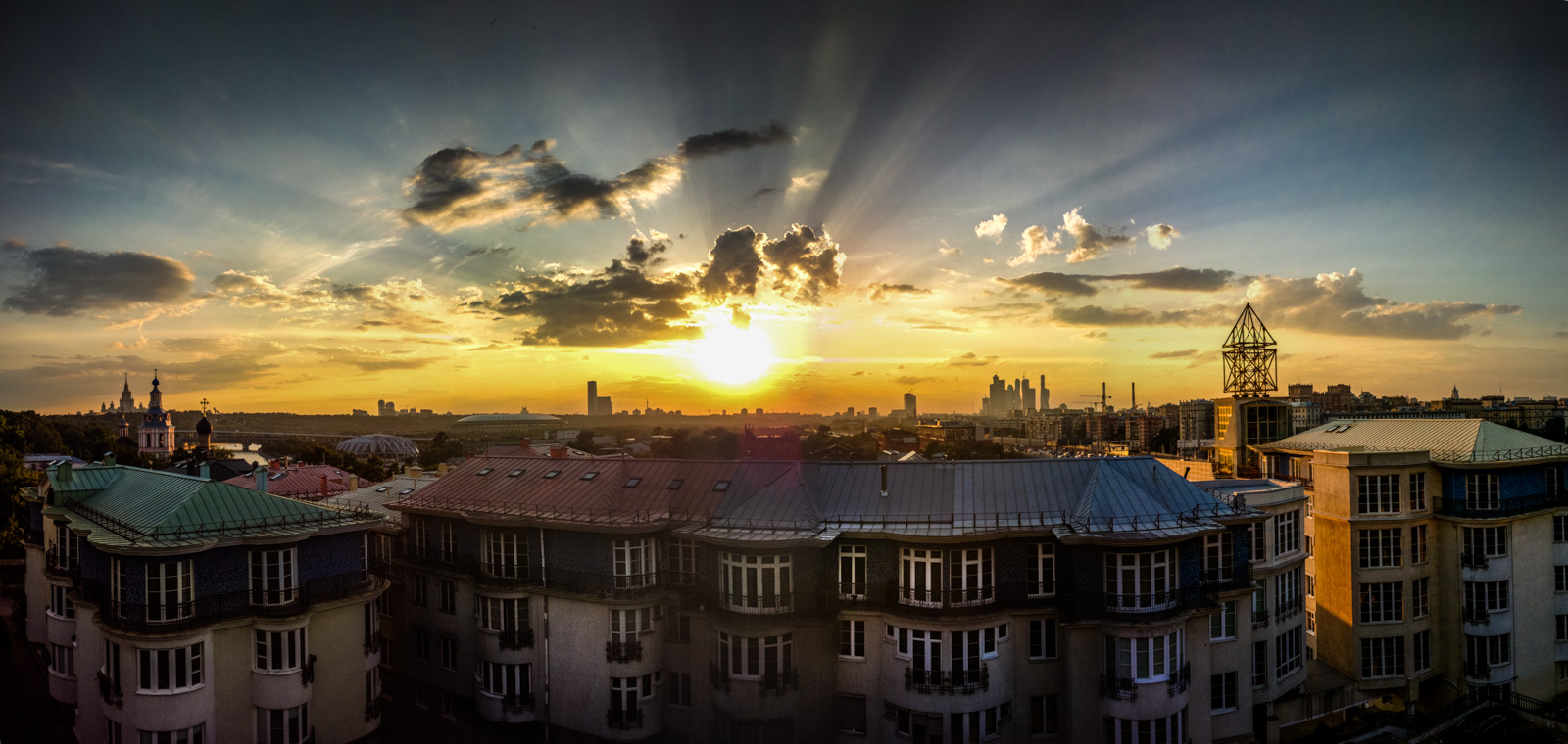 Sonnenuntergang in Moskau