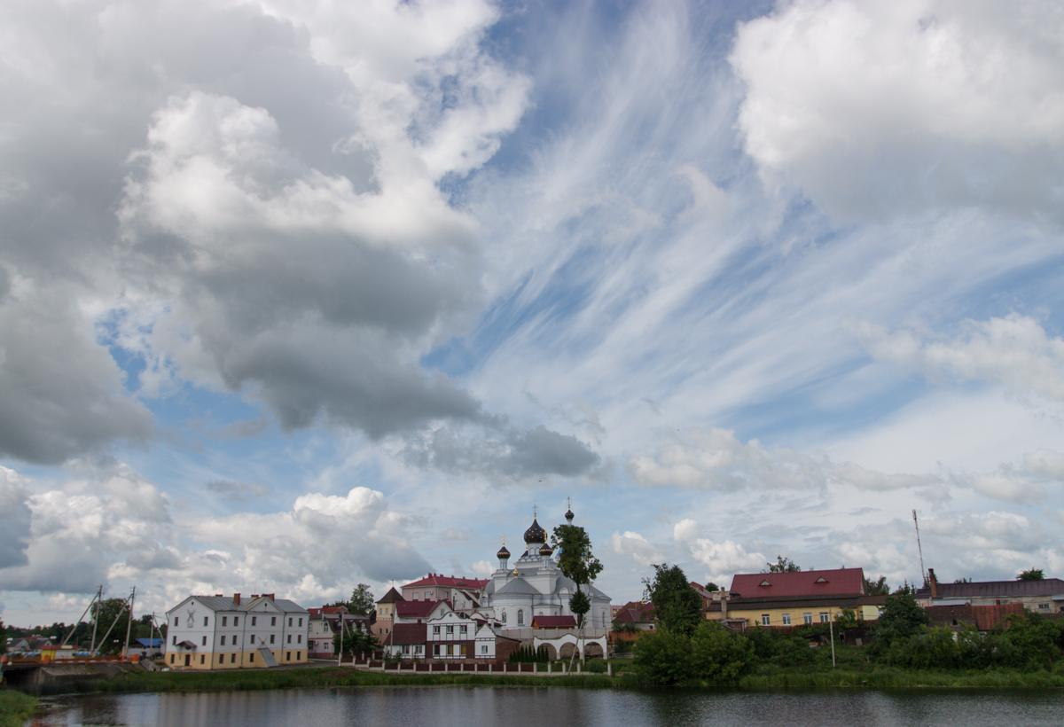 Wolken in den Himmel über der Innenstadt