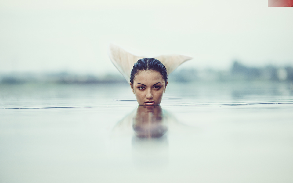 in einem ruhigen Fluss Meerjungfrauen gefunden