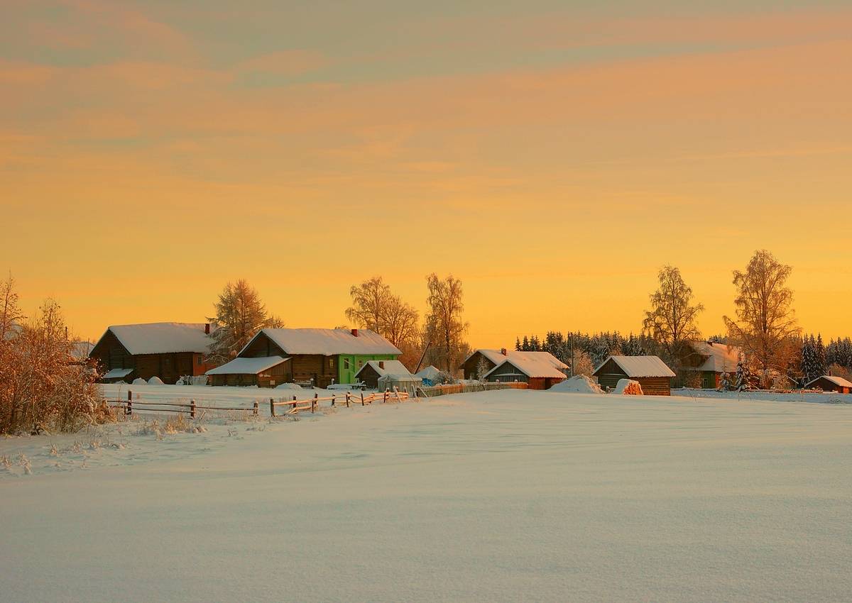 Das Dorf im Abendlicht ...