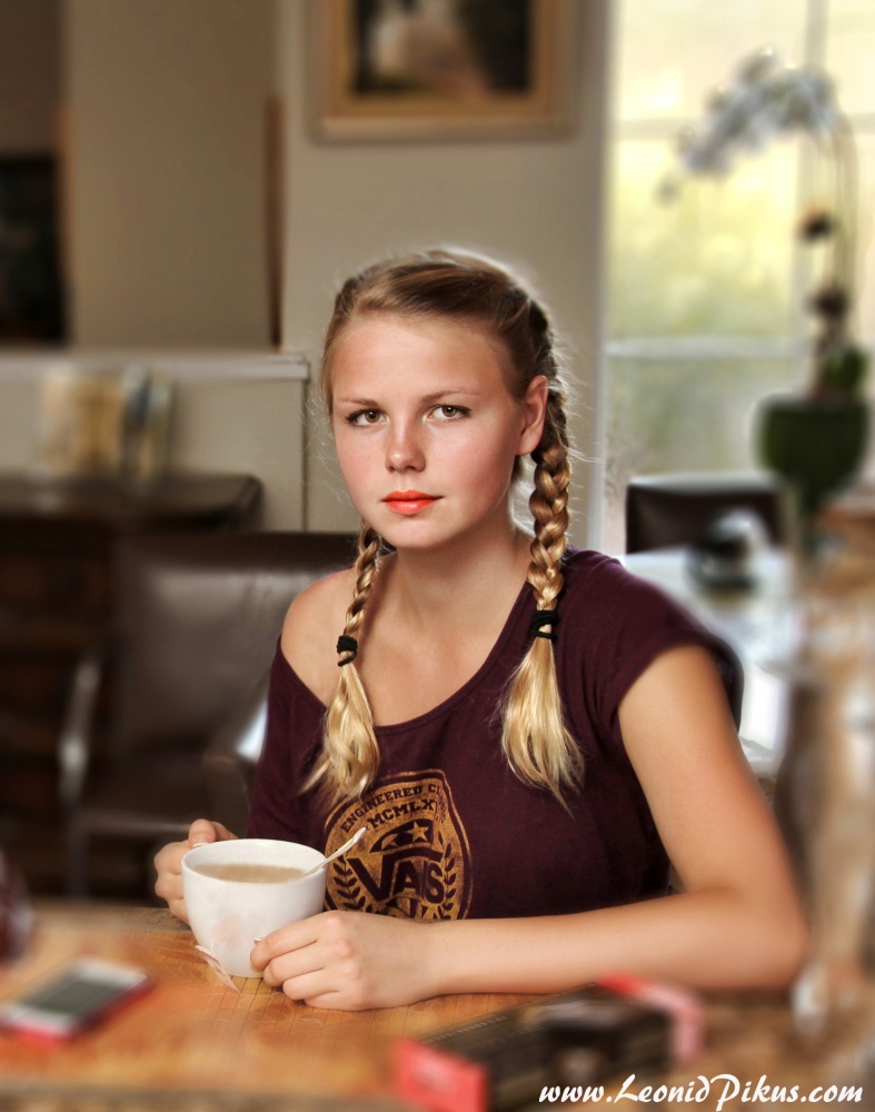 Leonid Picos. * Kaffeepause am Vormittag mit Christine *