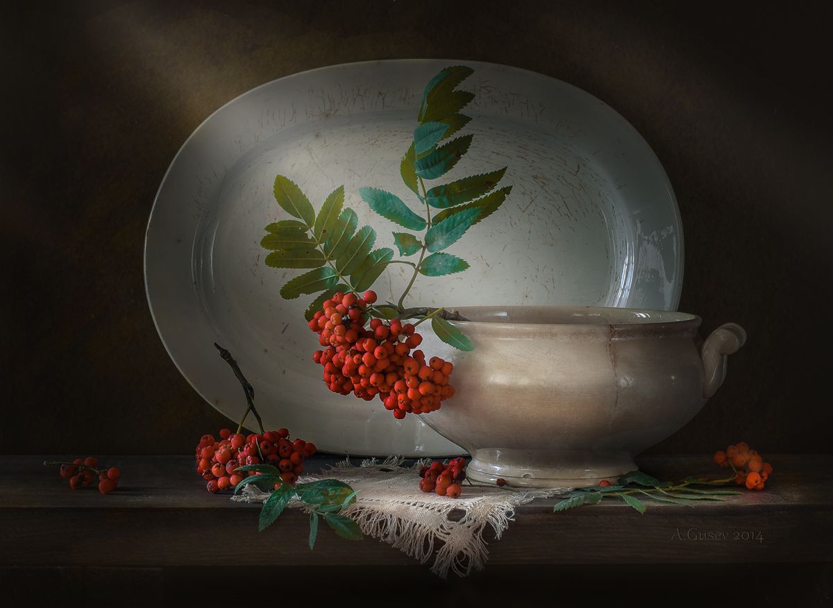 Stillleben mit einer Eberesche