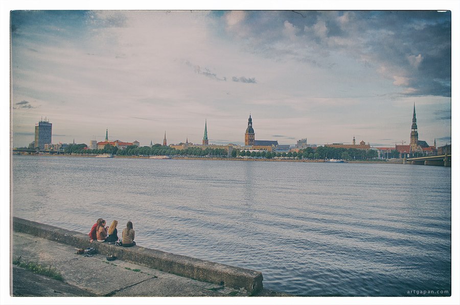 Klassische Ansichten von Riga ...