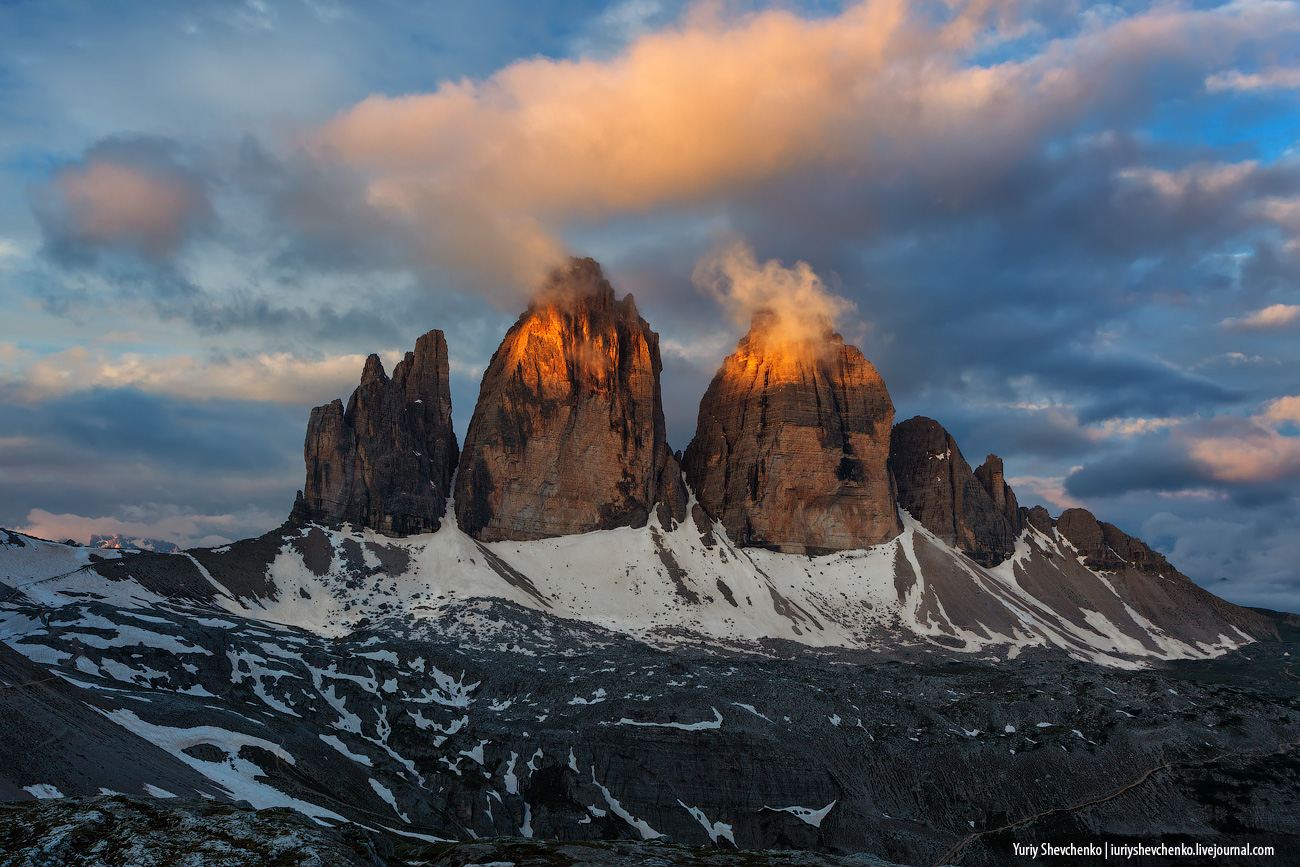Schornsteine ​​Alpen.