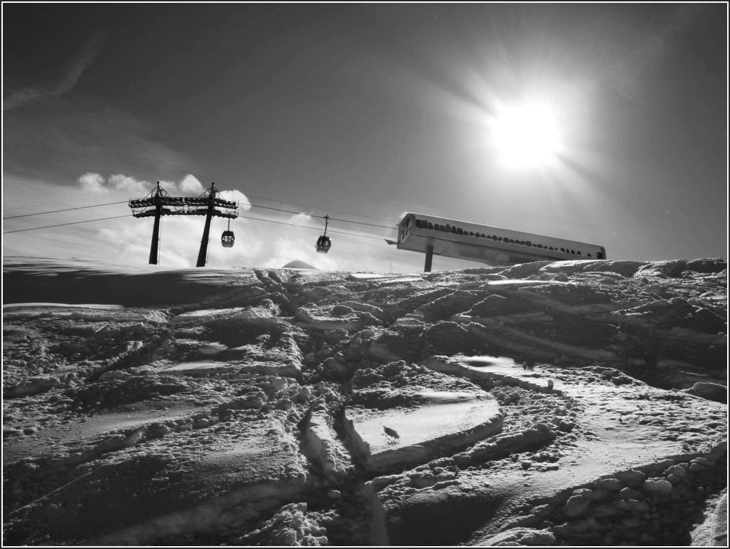 Auf dem frischen Schnee