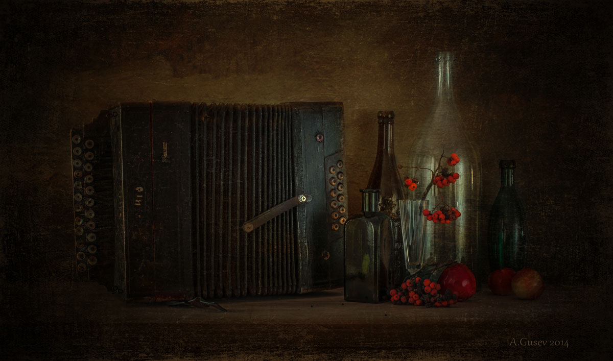 Stilleben mit Akkordeon