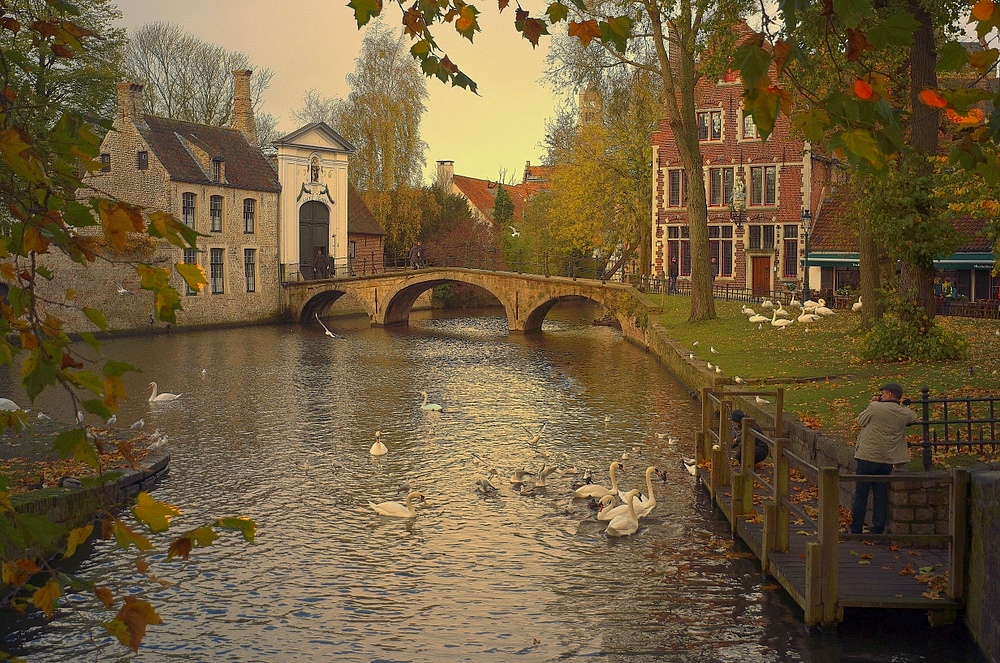 Walking in Bruges.