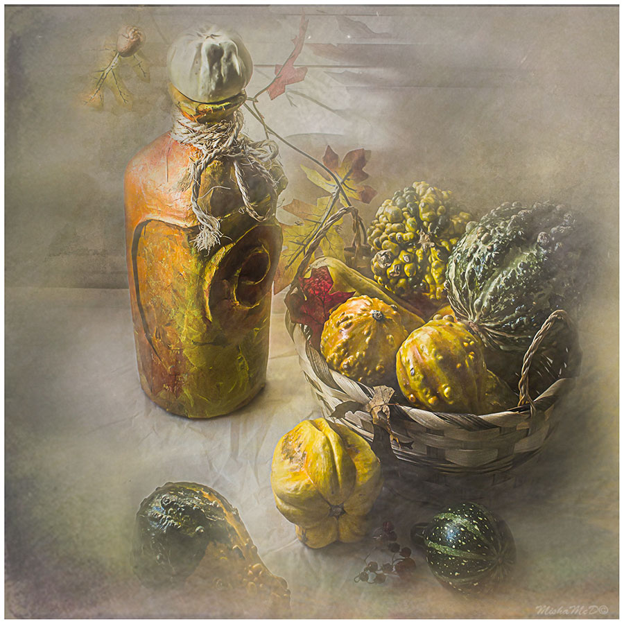 Malt frostigen Herbst