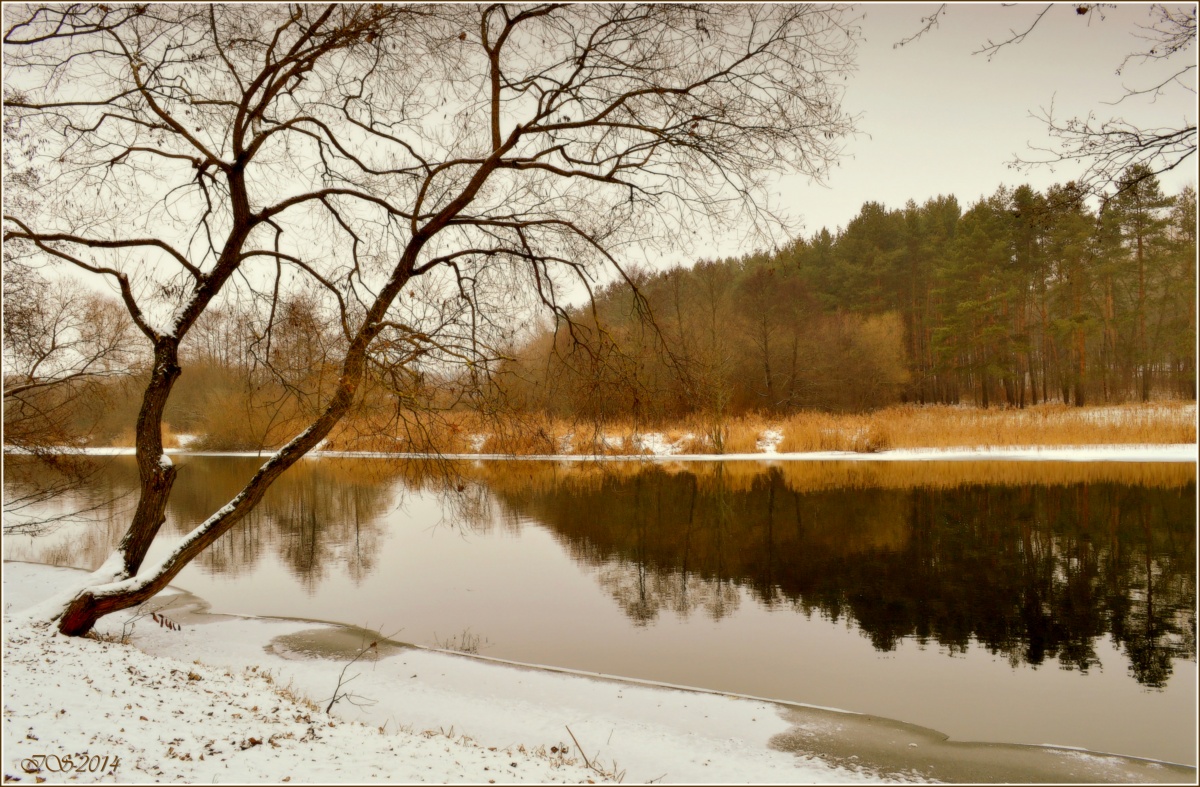 Fluss im Winter