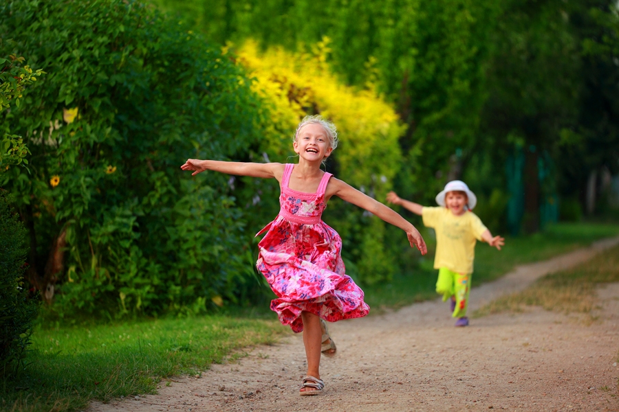 Glückliche Kindheit