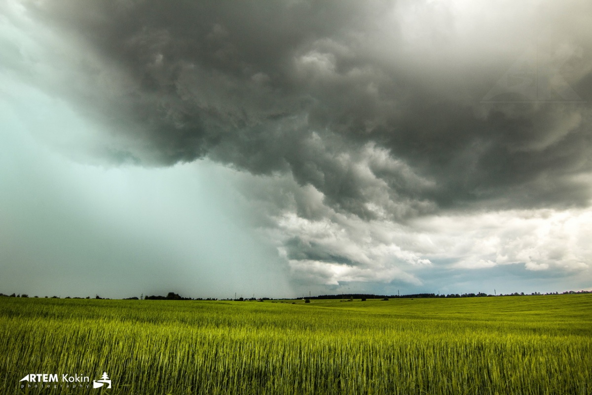 Vor der schweren regen!
