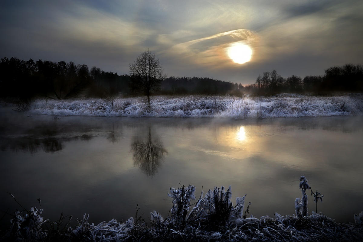 Bei Sonnenuntergang, die ausgehende ... 4. November.