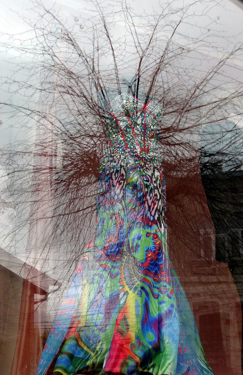 "Navel Schatten auf dem Zaun"