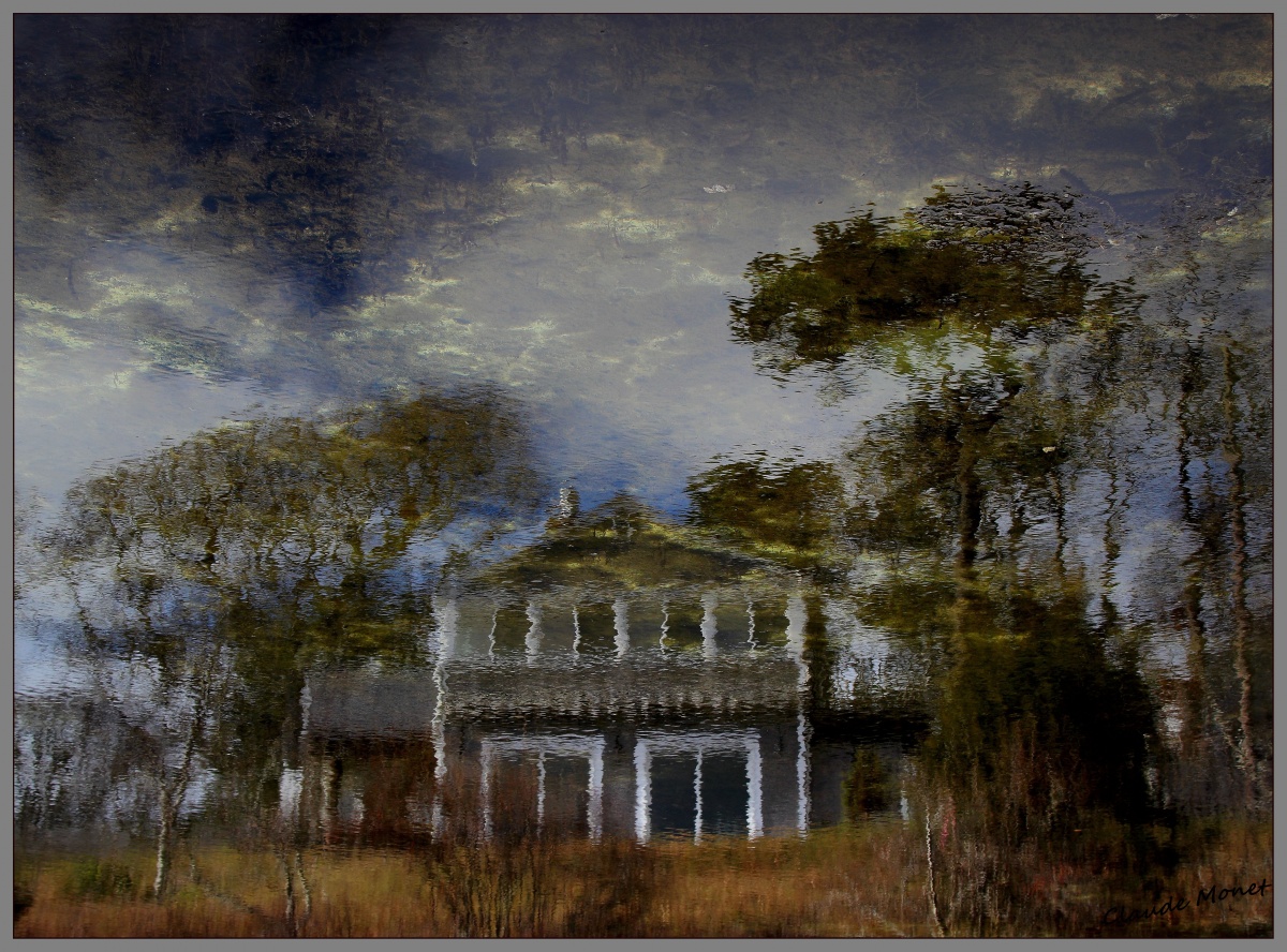 "Navel Schatten auf dem Zaun"