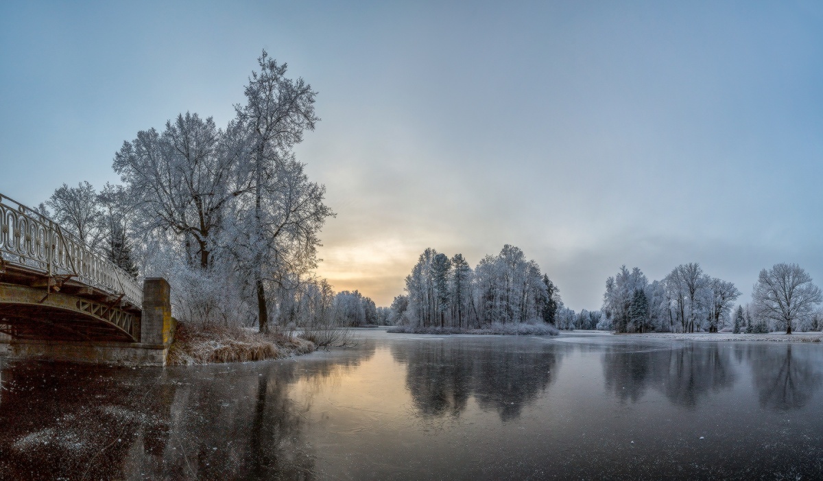 Die zugefrorenen See.