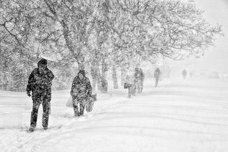 Schneesturm in Odessa ...