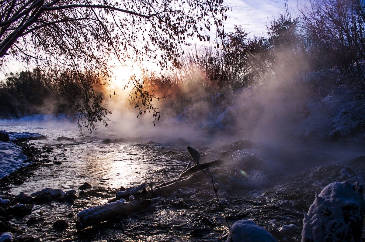 Sunset ausgehenden Jahr