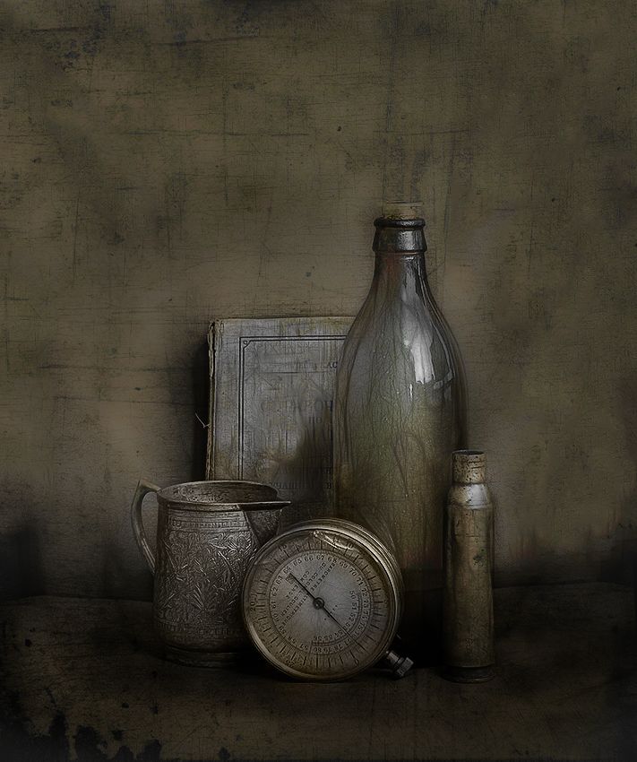 Flasche und ein Buch