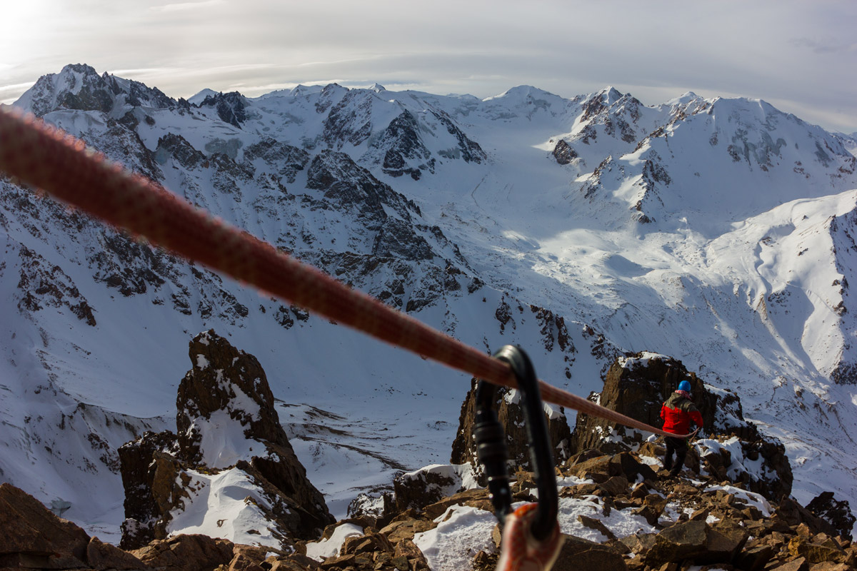 Auf einer gleitenden