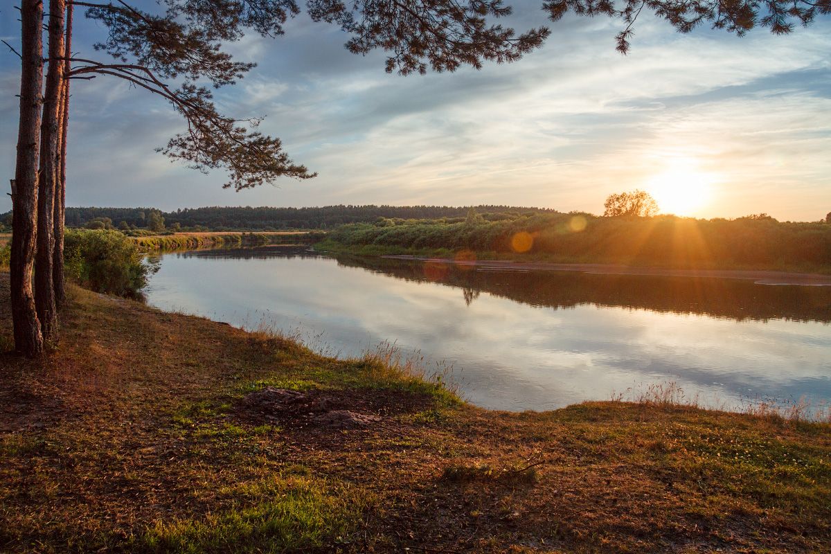 Sommerabend am Fluss